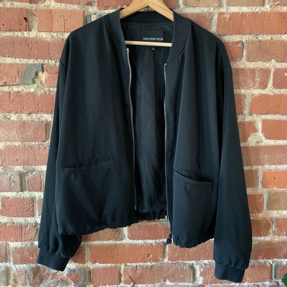 Who What Wear Lightweight bomber - Black